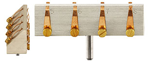 EM-Tec S-Clip Probenhalter mit 4x S-Clip auf 45° + 4x S-Clip auf 90°,50 x 10 x 14 mm, Standard Pin